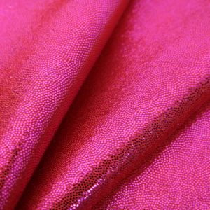 www.houseofadorn.com - Spandex Nylon Lycra 4 Way Stretch Fabric W150cm/190gm - Fog/Mist/Mystique Foil Finish (Price per 1m) - Hot Pink on Red