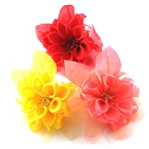 www.houseofadorn.com - Flower Pure Silk & Organza Dahlia