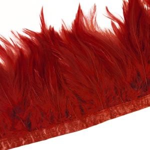 www.houseofadorn.com - Feather Full Hackle on Fringe (Price per 10cm) - Red