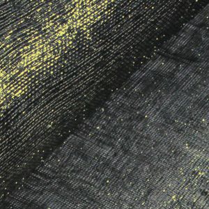 www.houseofadorn.com - Sinamay Straw Fabric - Standard Weave 36"/91cm (Price per 1m) - Black w Gold Lurex