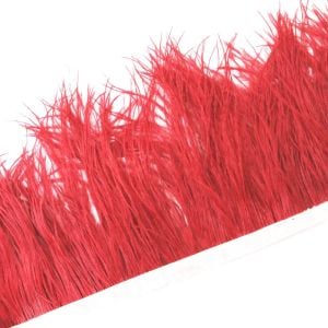 www.houseofadorn.com - Feather Ostrich on Fringe (Price per 10cm) - Red