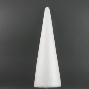 www.houseofadorn.com - Polystyrene Styrofoam - Cone Shape White Foam 30cm (11cm base)