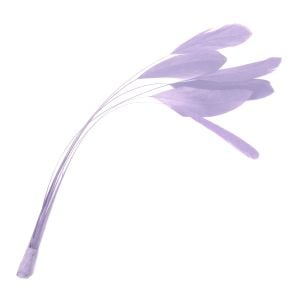 www.houseofadorn.com - Feather Stripped Coque Bunch of 6 (20-25cm) - Lilac