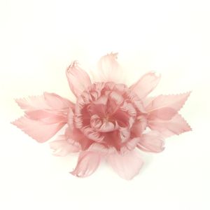 www.houseofadorn.com - Flower Feather Peony w Crinkle Cut Leaves (X-Large) - Dusty Pink