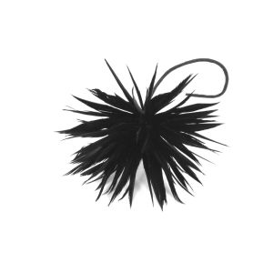 www.houseofadorn.com - Flower Feather Spiky Biot Thistle - Black