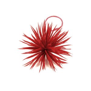 www.houseofadorn.com - Flower Feather Spiky Biot Thistle - Red