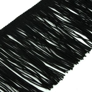 www.houseofadorn.com - Braid Trim - Standard Sash Tassels Chainette Fringe Style 5176 - 20cm / 8" (Price per meter) - Black