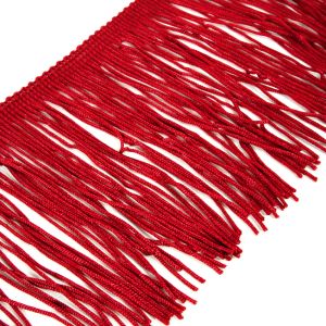 www.houseofadorn.com - Braid Trim - Standard Sash Tassels Chainette Fringe Style 5455 - 10cm / 4" (Price per meter) - Red
