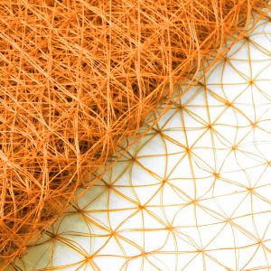 www.houseofadorn.com - Abaca Crosshatch Pattern Woven Net (Price per piece 60x90cm) - Orange