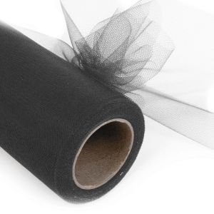 www.houseofadorn.com - Tulle Roll - Plain Colours 6" (Price per 22m / 25y Spool) - Black
