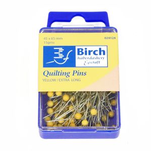 www.houseofadorn.com - Birch Pins Quilting Round Head 45mm (Box of 15g)