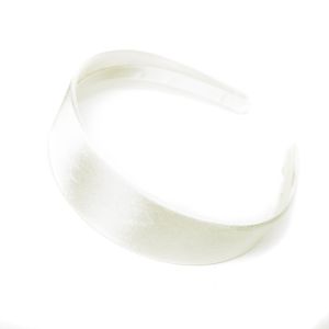 www.houseofadorn.com - Alice Headband - Satin 40mm - Off-White **SLIGHT FAULTS**