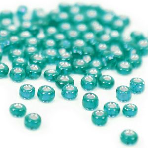www.houseofadorn.com - Seed Beads - Glass Round Silver Lined Size 12/0 1.9mm (Price per 50g) - Teal