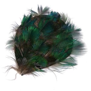 www.houseofadorn.com - Feather Peacock Pad - 11cm - Green Plumage