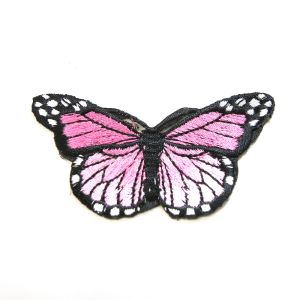 www.houseofadorn.com - Motif Iron-On Embroidered Butterfly Applique Style 4996 7.5cm (Pack of 5) - Pinks