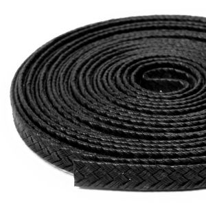 www.houseofadorn.com - Poly Braid Ribbon - Double Braid 7mm (Price per 5m) - Black