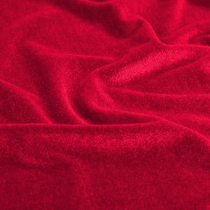 www.houseofadorn.com - Velvet Spandex Lycra 4 Way Stretch Fabric W150cm - Italian Range - Plain (Price per 1m) - Cherry Red