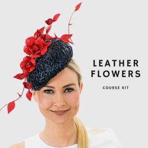 www.houseofadorn.com - Product Kit - Millinery Materials for Hat Atelier LEATHER FLOWERS COURSE Bundle (COMPLETE KIT)