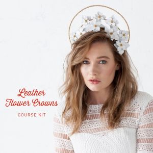 www.houseofadorn.com - Product Kit - Millinery Materials for Hat Academy LEATHER FLOWER CROWNS DELUXE COURSE Bundle (COMPLETE KIT)