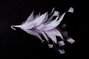 www.houseofadorn.com - Feather Goose & Stripped Coque Mount - Lilac