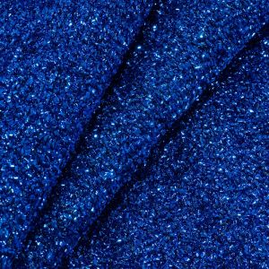 www.houseofadorn.com - Lurex Textured Tinsel Mesh Fabric 145cm - Metallic Colours (Price per 1m) - Cobalt Blue