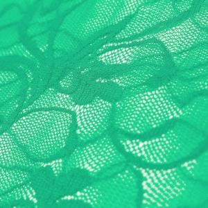 www.houseofadorn.com - Mesh Polyester Stretch Fabric W150cm - Stretch Lace Floral Swirl (Price per 1m) - Mint