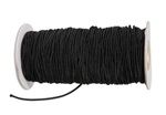 www.houseofadorn.com - Round Elastic Cord 1mm - Black (Price for 10m)