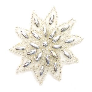 www.houseofadorn.com - Motif Beaded Star 6cm - Silver
