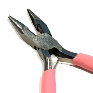 www.houseofadorn.com - Craft Pliers - Long Nose with Wire Cutter (13cm) - Pink