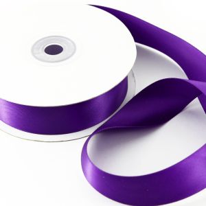 www.houseofadorn.com - Ribbon Double Sided Satin 25mm / 1inch (Price per 1m) - Purple
