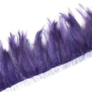 www.houseofadorn.com - Feather Full Hackle on Fringe (Price per 10cm) - Purple