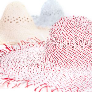 Zig Zag Twill Weave Craft Millinery DIY Paper Woven Shantung Straw Capeline 