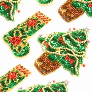 www.houseofadorn.com - Motif Sequin & Beaded Assorted Christmas Applique Range