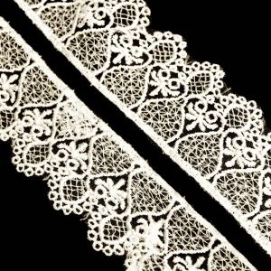 www.houseofadorn.com - Embroidered Lace Trim with Swirled Scalloped Edging 5cm Style 11143 (Price per 1m)
