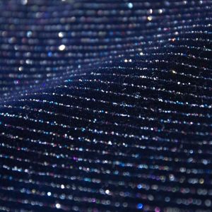 www.houseofadorn.com - Velvet Spandex Lycra 4 Way Stretch Fabric W150cm - Glitter Fine Lines (Price per 1m) - Royal Blue