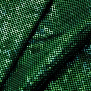 www.houseofadorn.com - Spandex Nylon Lycra 4 Way Stretch Fabric W150cm/190gm - Shattered Glass Hologram Foil Finish (Price per 1m) - Emerald on Black