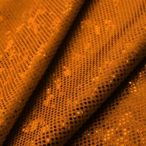 www.houseofadorn.com - Spandex Nylon Lycra 4 Way Stretch Fabric W150cm/190gm - Shattered Glass Hologram Foil Finish (Price per 1m) - Orange