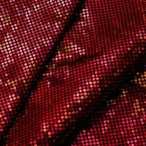 www.houseofadorn.com - Spandex Nylon Lycra 4 Way Stretch Fabric W150cm/190gm - Shattered Glass Hologram Foil Finish (Price per 1m) - Red on Black