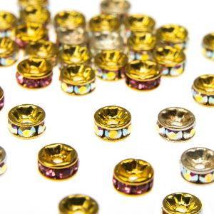 www.houseofadorn.com - Swarovski ® Crystal - 4mm Rondelle Rhinestone Spacer Beads (Pack of 6)