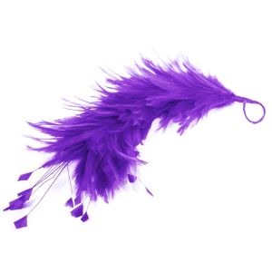 www.houseofadorn.com - Feather Hackle & Stripped Coque Mount - Purple