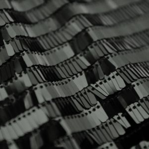 www.houseofadorn.com - Sequin Fabric - Razzle Rectangle 10mm Sequins on Mesh Net W140cm Style 5183 (Price per 1m) *Slight Faults* - Black