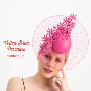 www.houseofadorn.com - Product Kit - Millinery Materials for Hat Academy VEILED BRIM PERCHERS DELUXE COURSE Bundle (COMPLETE KIT)