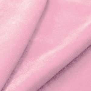 www.houseofadorn.com - Velvet Spandex Lycra 4 Way Stretch Fabric W150cm - Plain (Price per 1m) - Baby Pink