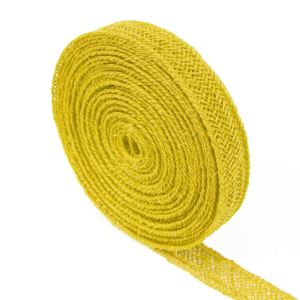 www.houseofadorn.com - Braid Trim - Abaca Hemp Straw Woven Ribbon 16mm (Price per 5m) - Yellow