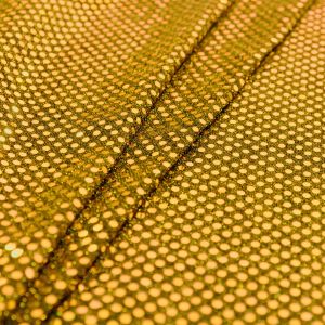 www.houseofadorn.com - Sequin Fabric - Disco Circle 3mm Sequins On Mesh Net w Lurex 112cm Style 8627 (Price per 1m) - Shiny - Yellow Gold